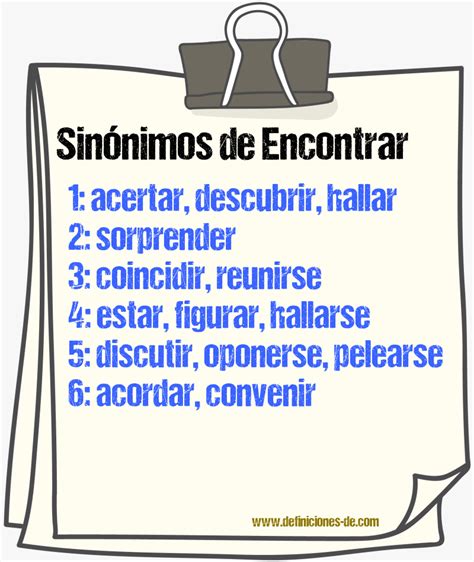 sinonimo de encontrar